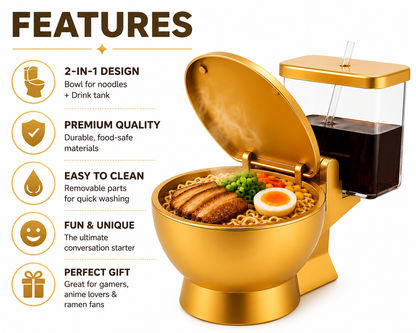 Golden Throne 2-in-1 Ramen Bowl