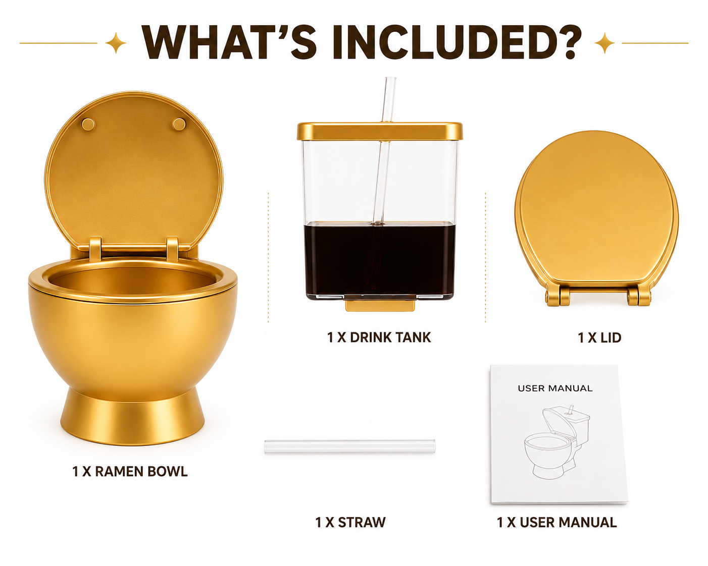 Golden Throne 2-in-1 Ramen Bowl